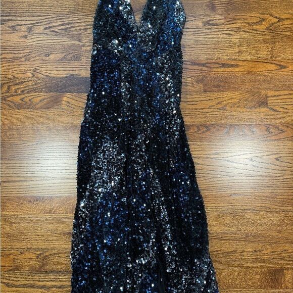 Free People Glitter & Gold Midi Dress - Picture 3 of 9